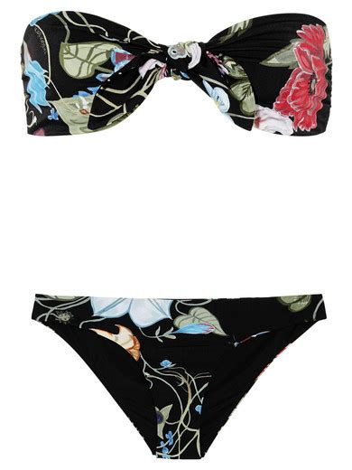 gucci flora knight bandeau bikini|gucci jumpsuits for women.